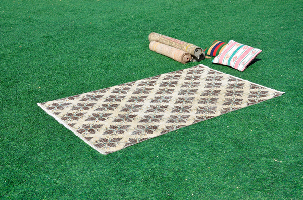 Natural oushak Turkish rug for home decor, Vintage rug, area rug boho rug bedroom rug kitchen rug bathroom rug kilim rugs handmade, rugs 6x4, 665280