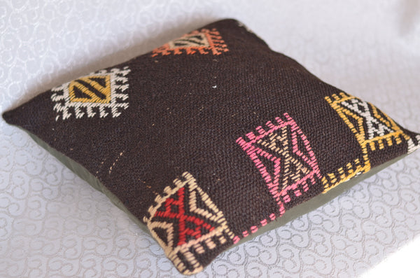 16 x 16 Handmade Decorative  Pillow, %100 Wool, 664844