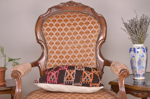 16 x 16 Handmade Decorative Vintage Pillow, %100 Wool, 664853