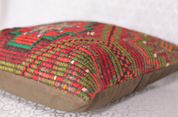 16 x 16 Handmade Turkish Vintage Pillow, %100 Wool, 664857