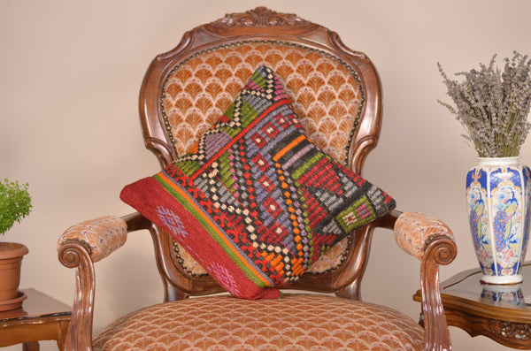 16 x 16 Handmade Decorative  Pillow, %100 Wool, 664865