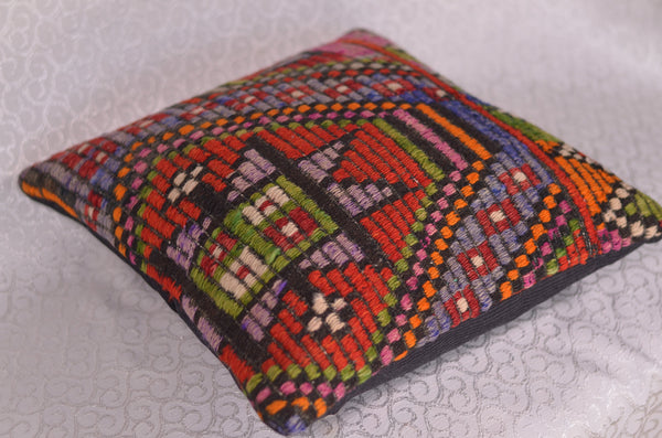 16 x 16 Handmade Decorative Vintage Pillow, %100 Wool, 664866