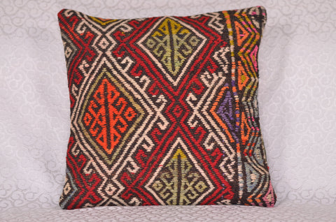16 x 16 Handmade Turkish Vintage Pillow, %100 Wool, 664867