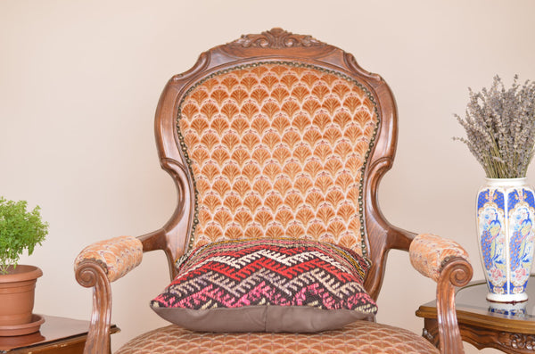 16 x 16 Handmade Decorative Vintage Pillow, %100 Wool, 664876
