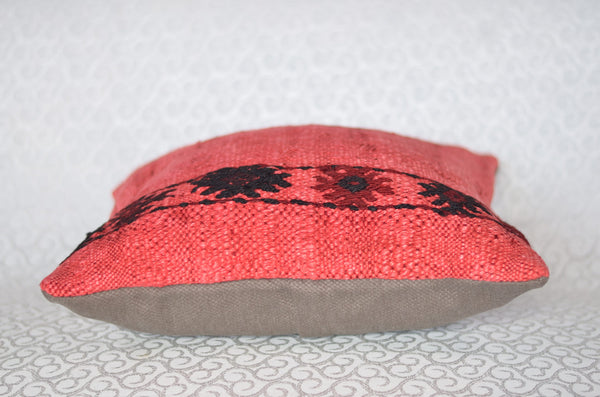 16 x 16 Handmade Turkish Vintage Pillow, %100 Wool, 664887