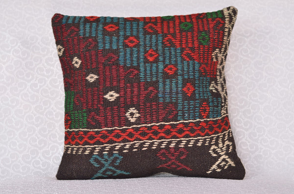 16 x 16 Handmade Turkish Vintage Pillow, %100 Wool, 664899