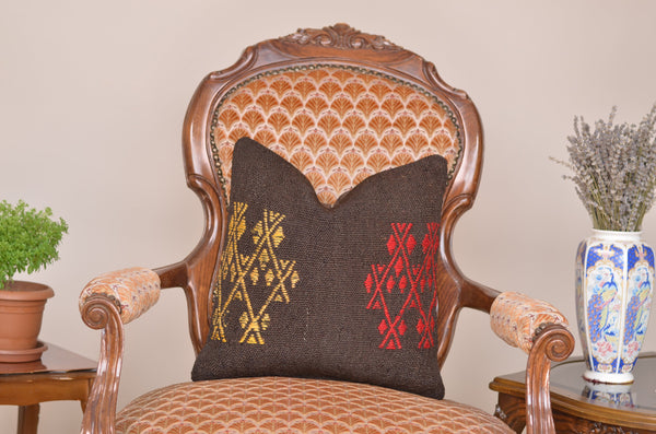 16 x 16 Handmade Decorative  Pillow, %100 Wool, 664901