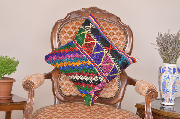 16 x 16 Handmade Decorative  Pillow, %100 Wool, 664906