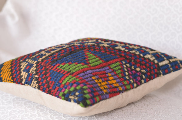 16 x 16 Handmade  Vintage Pillow, %100 Wool, 664911