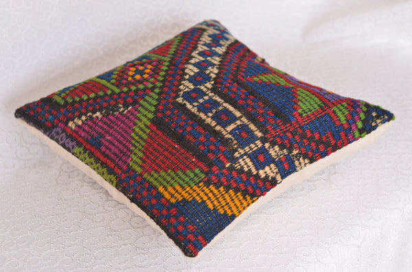 16 x 16 Handmade  Vintage Pillow, %100 Wool, 664911