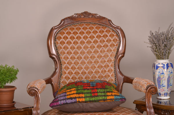 16 x 16 Handmade  Vintage Pillow, %100 Wool, 664912