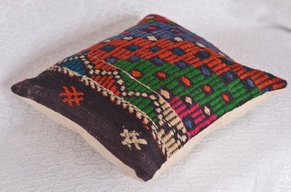 16 x 16 Handmade  Vintage Pillow, %100 Wool, 664913