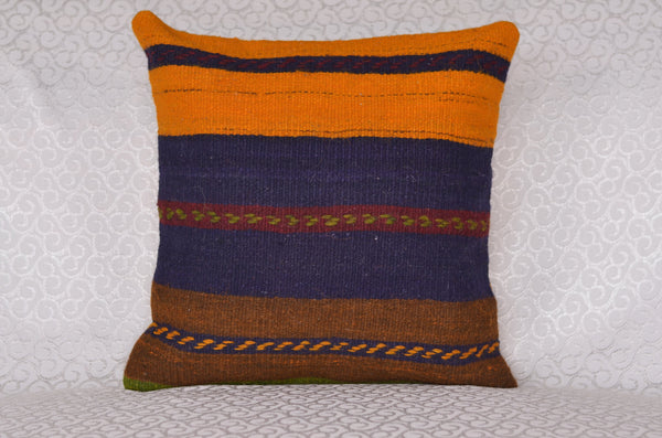 16 x 16 Handmade Decorative  Pillow, %100 Wool, 664926