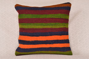 16 x 16 Handmade Turkish Vintage Pillow, %100 Wool, 664927