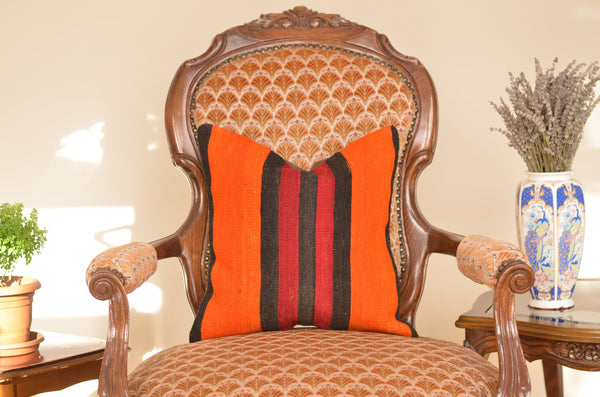16 x 16 Handmade Turkish Vintage Pillow, %100 Wool, 664932
