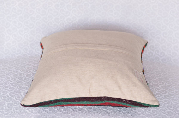 16 x 16 Handmade Turkish Vintage Pillow, %100 Wool, 664940
