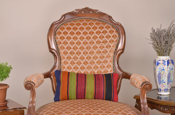 8 x 16 Handmade Turkish Vintage Pillow, %100 Wool, 664947