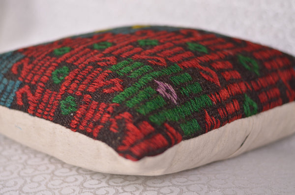 16 x 16 Handmade Decorative Vintage Pillow, %100 Wool, 664848