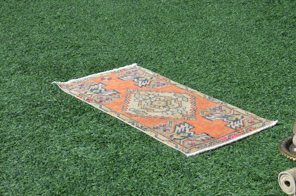 Natural Turkish Vintage small area rug doormat for home decor, bathroom rug, area oushak rug bathroom mat kitchen rug kilim rug, rug 3,1X1,5, 665131