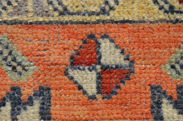 Natural Turkish Vintage small area rug doormat for home decor, bathroom rug, area oushak rug bathroom mat kitchen rug kilim rug, rug 3,1X1,5, 665131