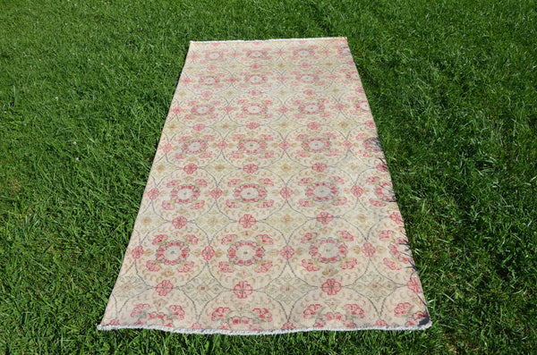 Natural oushak Turkish rug for home decor, Vintage rug, area rug boho rug bedroom rug kitchen rug bathroom rug kilim rugs handmade, rugs 7x4, 664240