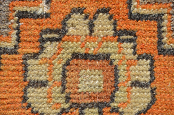 Natural Turkish Vintage small area rug doormat for home decor, bathroom rug, area oushak rug bathroom mat kitchen rug kilim rug, rug 2,8X1,4, 665139