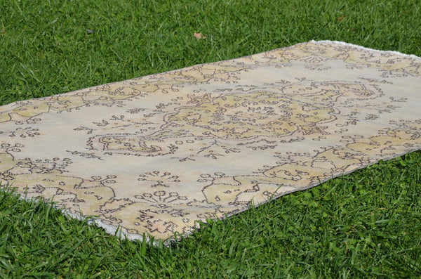 Unique oushak Turkish rug for home decor, Vintage rug, area rug boho rug bedroom rug kitchen rug bathroom rug kilim rugs handmade, rugs 7x4, 664254