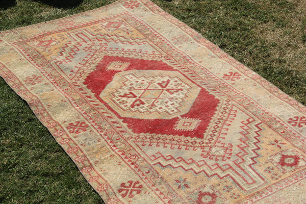 Handmade Vintage Turkish Anatolian rug for home decor, area rug, oushak rug boho rug bedroom rug kitchen rug  bathroom rug kilim, rugs 5x3, 664278