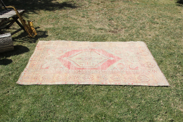Natural Vintage Turkish Anatolian rug for home decor, area rug, oushak rug boho rug bedroom rug kitchen rug  bathroom rug kilim, rugs 6x4, 664284