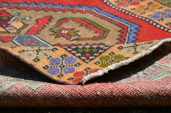 Anatolian Handmade Turkish Vintage rug for home decor, large rug, area rug oushak rug boho rug bedroom kitchen rug  kilim rug, rugs 6x3, 664303