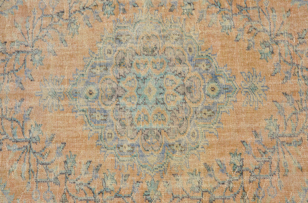 Unique Blue Turkish large Vintage rug for home decor, oversize rug, area rug oushak rug boho rug bedroom kitchen rug  kilim rug, rugs 6x9, 665323