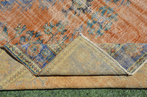 Hand knotted Turkish large Vintage rug for home decor, oversize rug, area rug oushak rug boho rug bedroom kitchen rug  kilim rug, rugs 7x11, 665333
