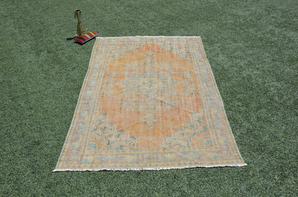 Handmade Turkish large Vintage rug for home decor, oversize rug, area rug oushak rug boho rug bedroom rug kitchen rug  kilim rug, rugs 6x9, 665334