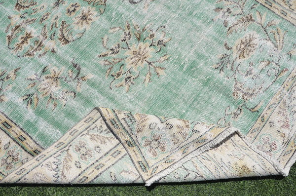 Natural Turkish large Vintage rug for home decor, oversize rug, area rug oushak rug boho rug bedroom rug kitchen rug  kilim rug, rugs 6x10, 665337