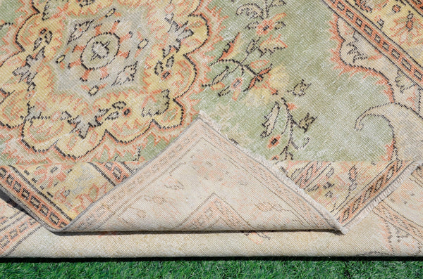 Unique Turkish large Vintage rug for home decor, oversize rug, area rug oushak rug boho rug bedroom rug kitchen rug  kilim rug, rugs 9x6, 665357