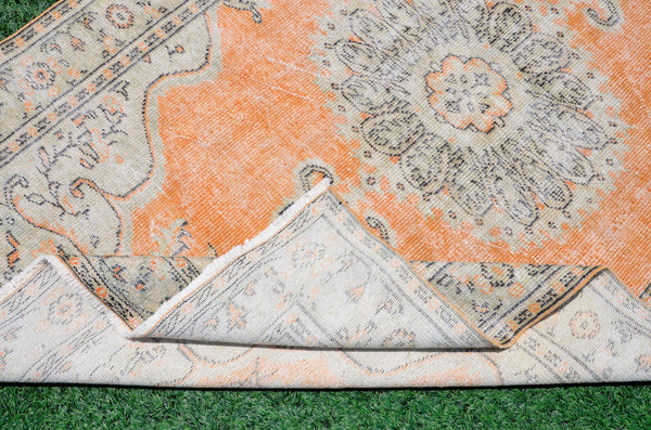 Unique Turkish large Vintage rug for home decor, oversize rug, area rug oushak rug boho rug bedroom kitchen rug  kilim rug, rugs 6x9, 665360