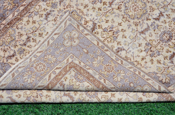 Natural Turkish large Vintage rug for home decor, oversize rug, area rug oushak rug boho rug bedroom rug kitchen rug  kilim rug, rugs 5x8, 665373