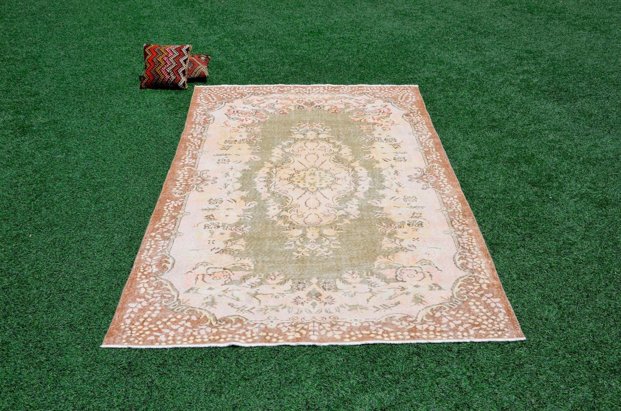 Turkish Handmade large Vintage rug for home decor, oversize rug, area rug oushak rug boho rug bedroom rug kitchen rug  kilim rug, rugs 6x10, 665455