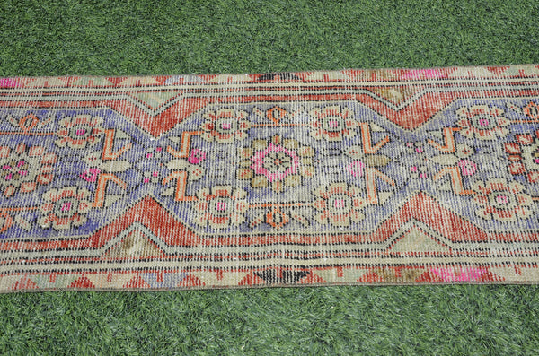 Natural Vintage Turkish runner rug for home decor, area rug, Anatolian oushak rug boho rug bedroom rug kitchen rug kilim, 7'6"x2'1", 665343
