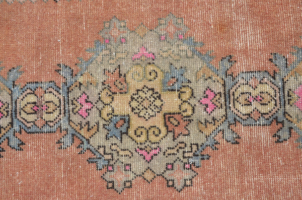 Unique Vintage Turkish runner rug for home decor, area rug, Anatolian oushak rug boho rug bedroom rug kitchen rug kilim, 9'7"x2'11", 665344