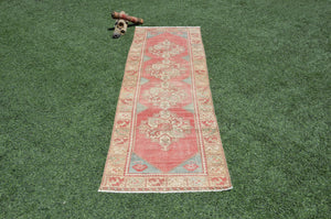 Natural Turkish runner rug for home decor, area rug, Anatolian oushak rug boho rug kitchen rug  bathroom rug kilim, 9'8" x 2'10", 665439