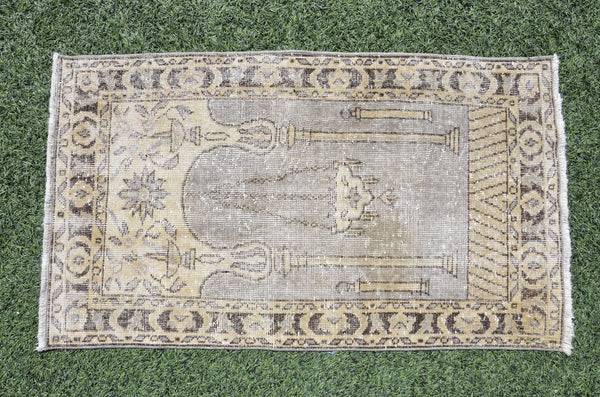 Handmade Turkish small area rug for home decor, bathroom rug, area rug oushak rug boho rug kitchen rug  kilim rug door mat, rugs 4x2, 665417