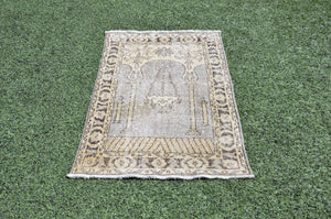 Handmade Turkish small area rug for home decor, bathroom rug, area rug oushak rug boho rug kitchen rug  kilim rug door mat, rugs 4x2, 665417