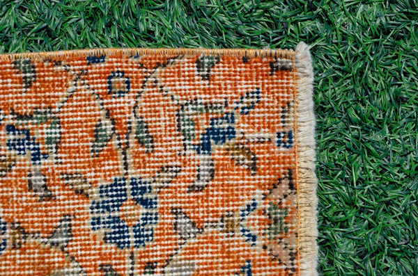 Floral Natural oushak Turkish rug for home decor, Vintage rug, area rug boho rug bedroom rug kitchen rug kilim rugs handmade, rugs 4x7, 665351