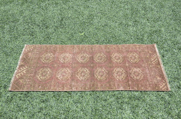 Turkish Handmade Vintage small area rug doormat for home decor, bathroom rug, area oushak rug bathroom mat kitchen kilim rug, rug 3.9x2, 665423