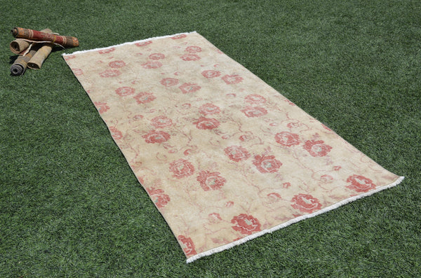 Vintage Handmade Turkish Anatolian rug for home decor, area rug, oushak rug boho rug bedroom rug kitchen rug bathroom rug kilim, rugs 4x8, 665447