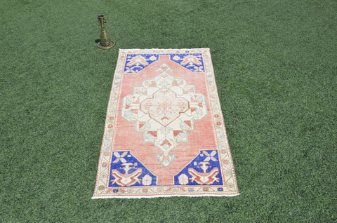 Hand knotted Vintage Anatolian Turkish rug for home decor, area rug, oushak rug boho rug bedroom rug kitchen rug bathroom kilim, rugs 4x8, 665446