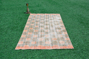 Vintage Handmade Turkish Anatolian rug for home decor, area rug, oushak rug boho rug bedroom rug kitchen rug bathroom rug kilim, rugs 4x9, 665348