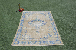 Handmade Turkish large Vintage rug for home decor, oversize rug, area rug oushak rug boho rug bedroom rug kitchen rug  kilim rug, rugs 6x9, 665325