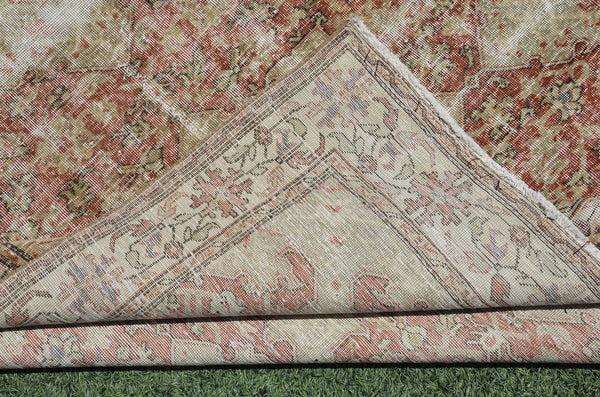 Unique Turkish large Vintage rug for home decor, oversize rug, area rug oushak rug boho rug bedroom rug kitchen rug  kilim rug, rugs 6x11, 665330